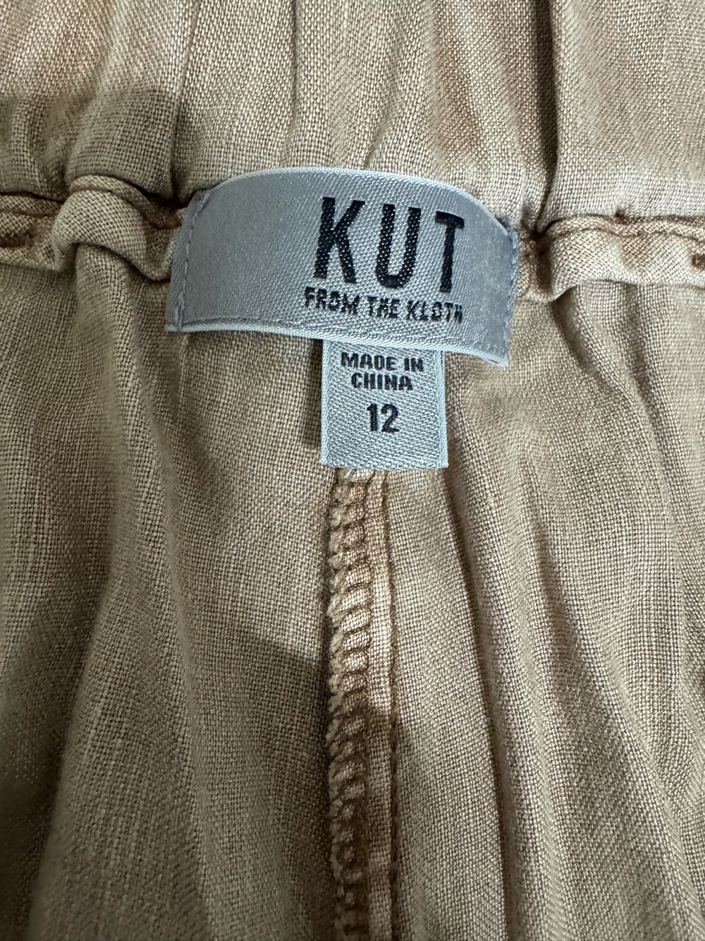 KUT from the Kloth Nicolette Linen Blend Shorts Size 12 Pleated High Rise KB5120